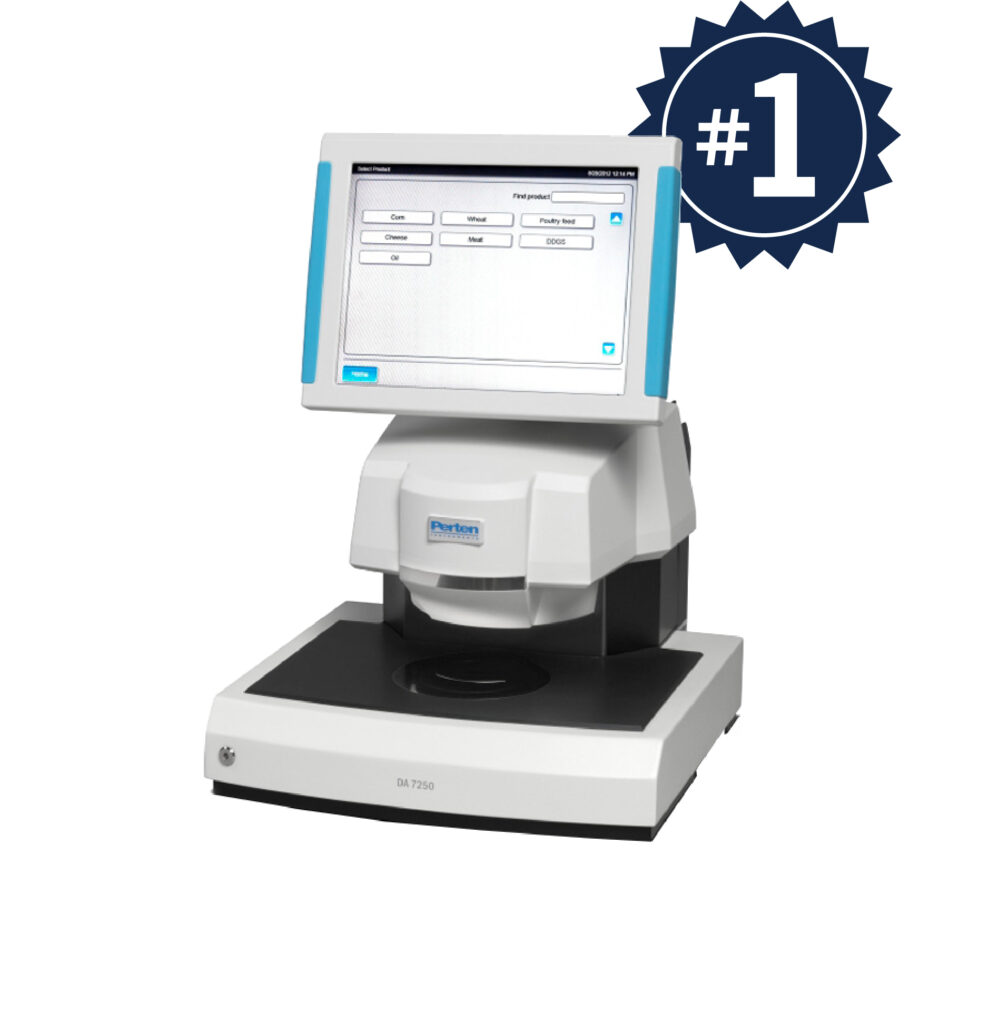 Analizador de infrarrojo cercano NIR DA 7250 para uso en laboratorio.