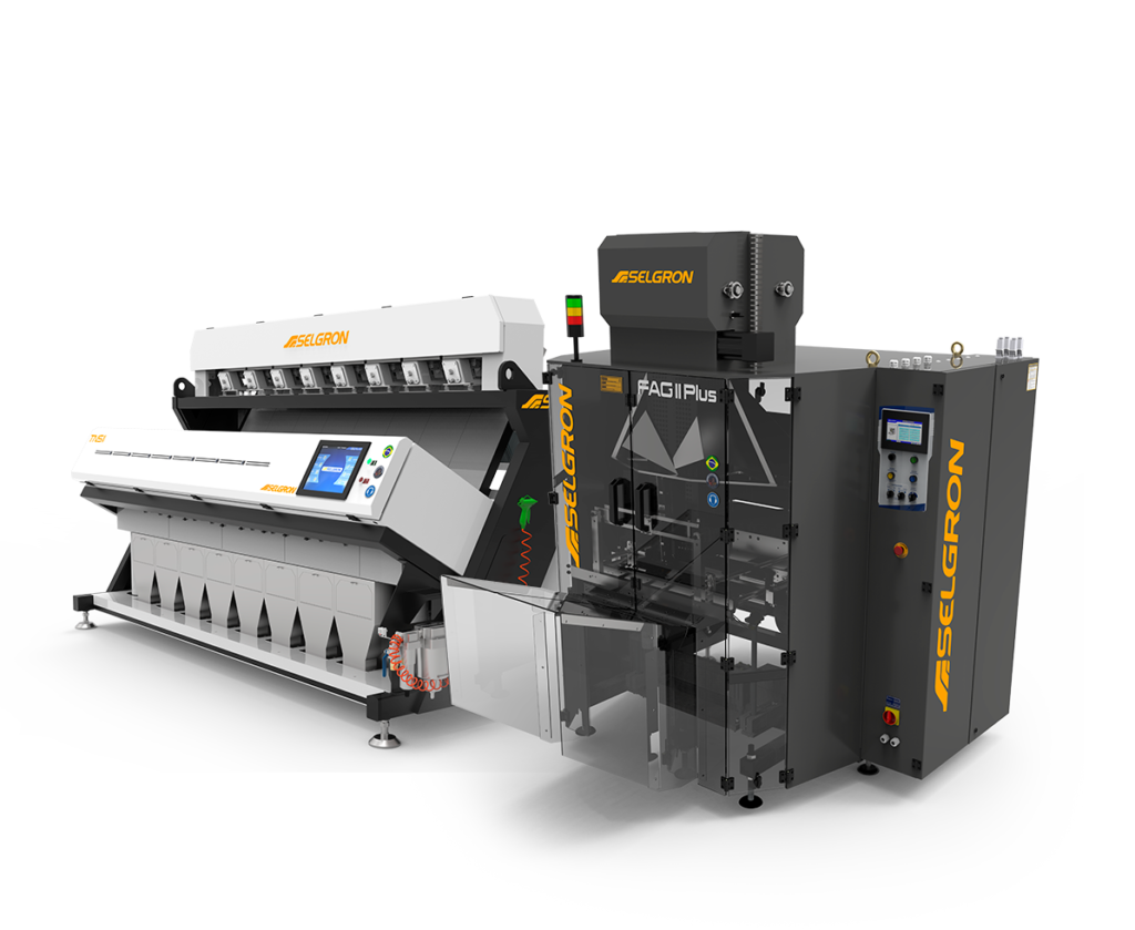 Seleccionadora TNS II de granos por color y forma y Envasadora y Titanium 5000 para empaquetado de alimentos